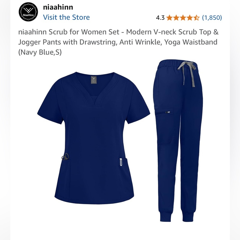 Navy Blue Small Scrubs